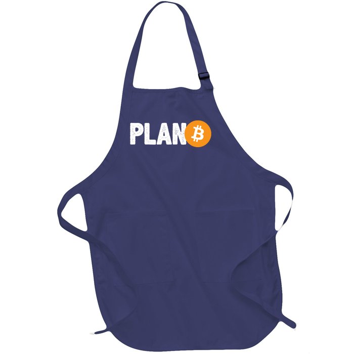 Plan B Funny Bitcoin Full-Length Apron With Pockets