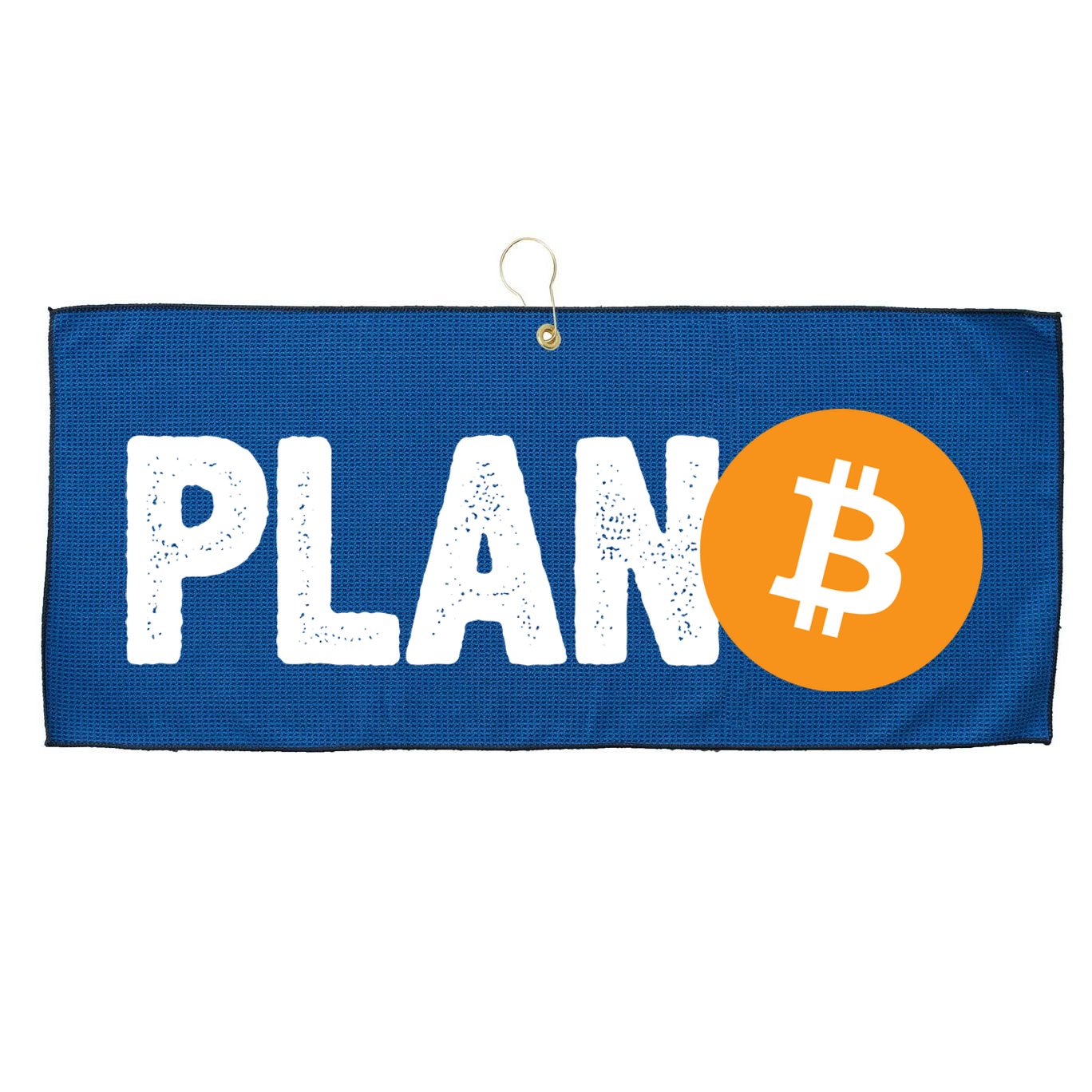 Plan B Funny Bitcoin Large Microfiber Waffle Golf Towel