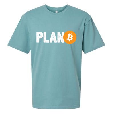 Plan B Funny Bitcoin Sueded Cloud Jersey T-Shirt