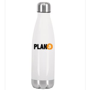 Plan B Funny Bitcoin Stainless Steel Insulated Water Bottle