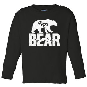 Papa Bear FatherS Day Graphic Toddler Long Sleeve Shirt