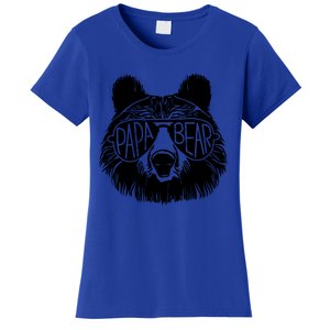 Papa Bear Face Sunglasses Papa Bear Lover FatherS Day Gift Women's T-Shirt