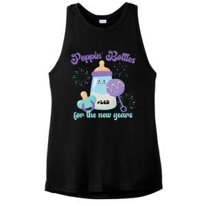 Poppin Bottles For New Years Labor and Delivery Nurse Ladies PosiCharge Tri-Blend Wicking Tank