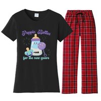 Poppin Bottles For New Years Labor and Delivery Nurse Women's Flannel Pajama Set