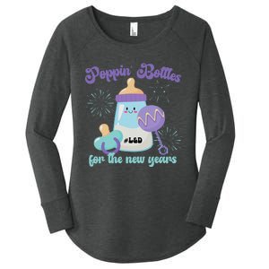 Poppin Bottles For New Years Labor and Delivery Nurse Women's Perfect Tri Tunic Long Sleeve Shirt