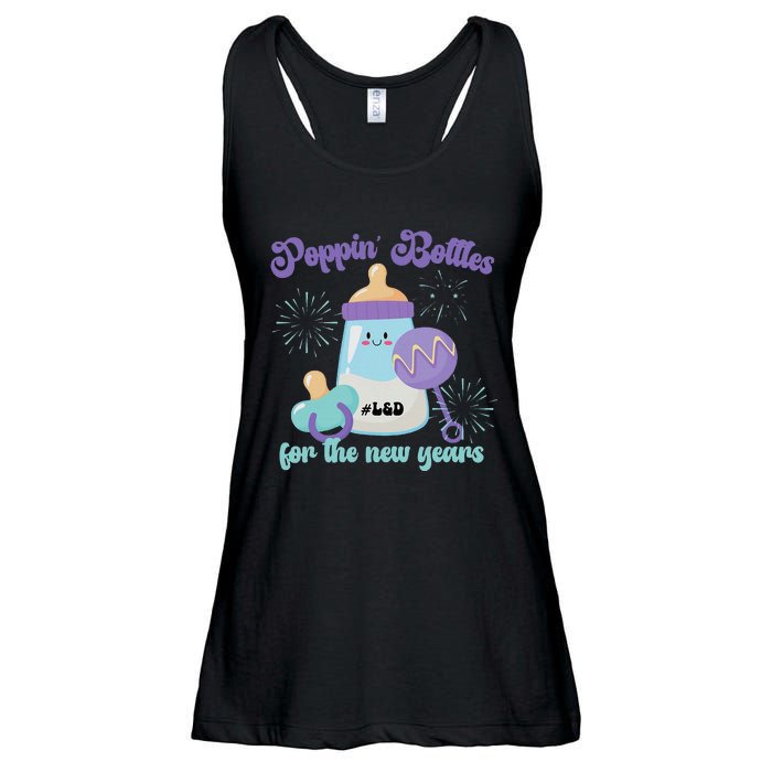 Poppin Bottles For New Years Labor and Delivery Nurse Ladies Essential Flowy Tank