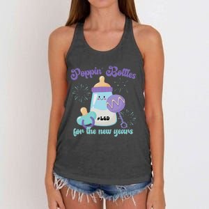 Poppin Bottles For New Years Labor and Delivery Nurse Women's Knotted Racerback Tank