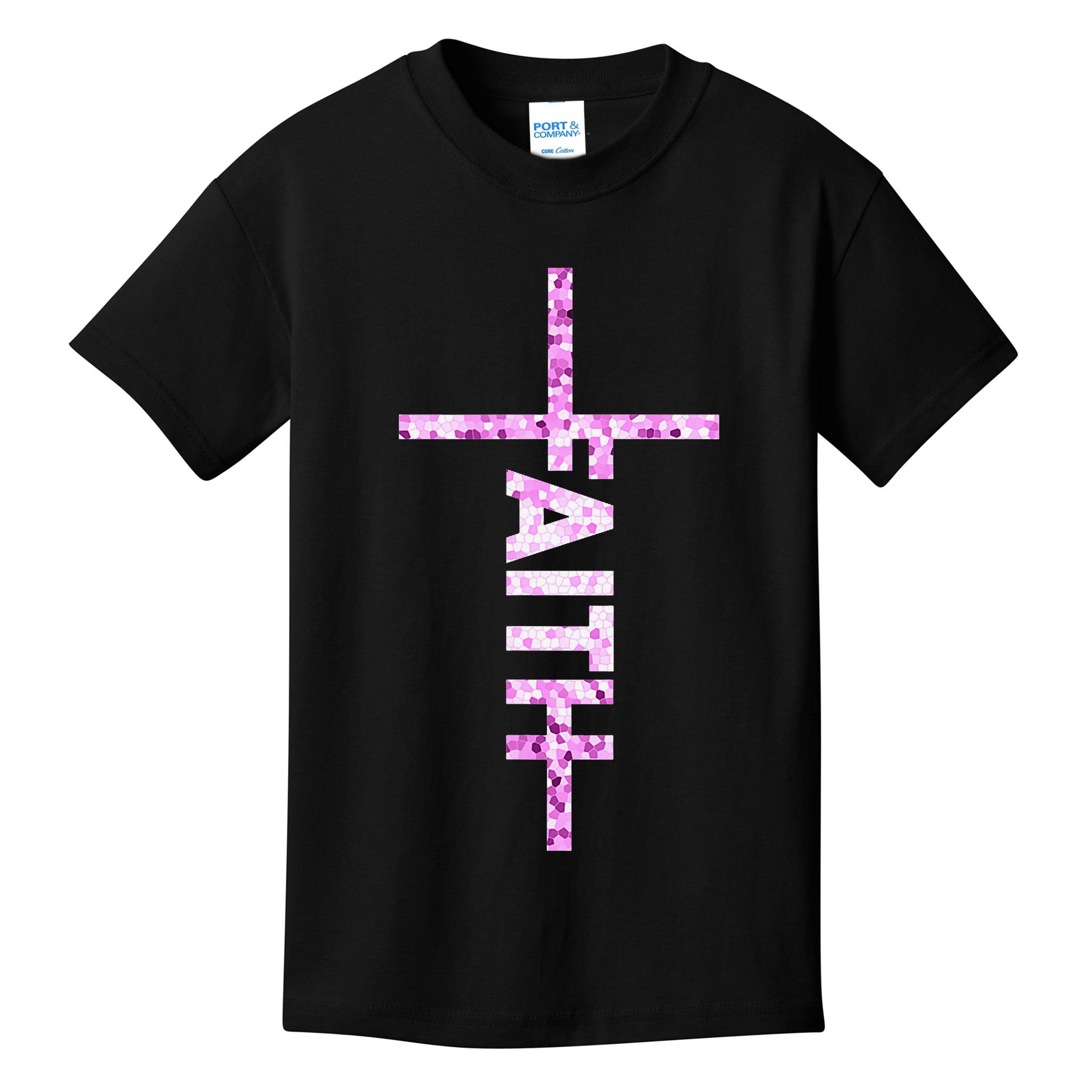 Powered By FAITH Saved By JESUS - Christian Kids T-Shirt