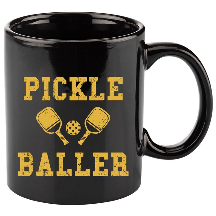 Pickle Baller Funny Sport Lover 11oz C Handle Ceramic Mug