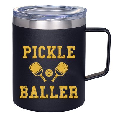 Pickle Baller Funny Sport Lover 12oz Stainless Steel Coffee Mug