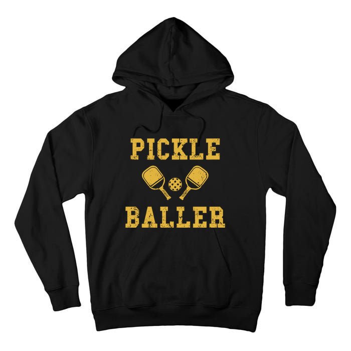 Pickle Baller Funny Sport Lover Tall Hoodie