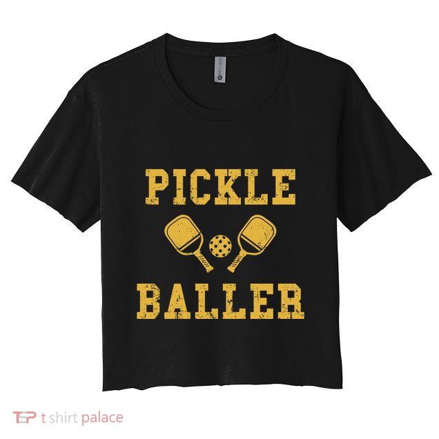 Pickle Baller Funny Sport Lover Crop Top
