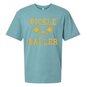 Pickle Baller Funny Sport Lover Sueded Cloud Jersey T-Shirt