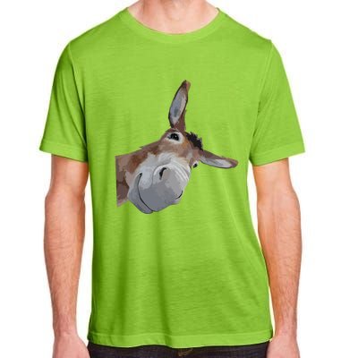 Peach Bruh Funny Donkey Art Donkey Head Smile Eagerlys Adult ChromaSoft Performance T-Shirt