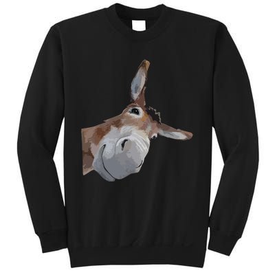 Peach Bruh Funny Donkey Art Donkey Head Smile Eagerlys Sweatshirt