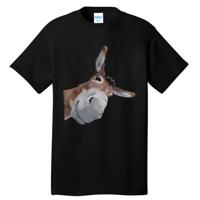 Peach Bruh Funny Donkey Art Donkey Head Smile Eagerlys Tall T-Shirt