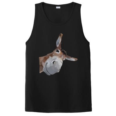 Peach Bruh Funny Donkey Art Donkey Head Smile Eagerlys PosiCharge Competitor Tank