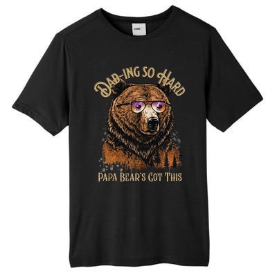 Papa Bear Funny Fathers Day Gift Tall Fusion ChromaSoft Performance T-Shirt