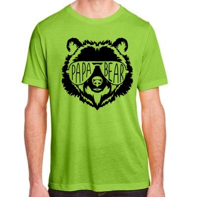 Papa Bear Face With Sunglasses Funny Gift Adult ChromaSoft Performance T-Shirt