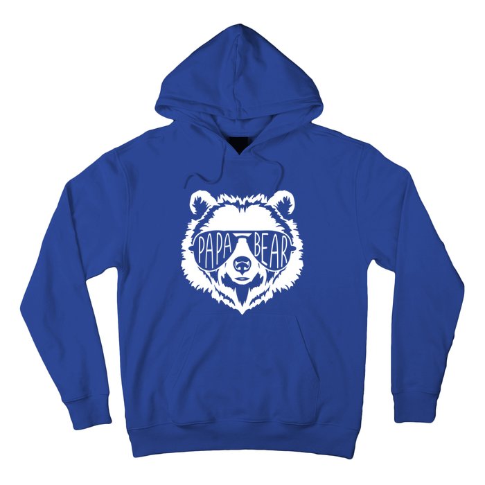 Papa Bear Face With Sunglasses Funny Gift Hoodie