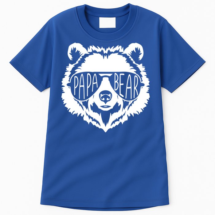 Papa Bear Face With Sunglasses Funny Gift Tall T-Shirt