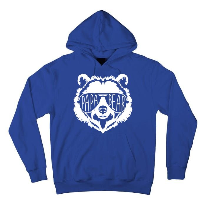 Papa Bear Face With Sunglasses Funny Gift Tall Hoodie