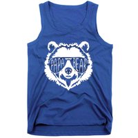 Papa Bear Face With Sunglasses Funny Gift Tank Top