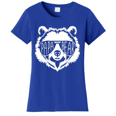 Papa Bear Face With Sunglasses Funny Gift Women's T-Shirt