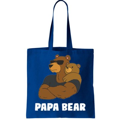 Papa Bear Father Daughter Son Papa Bear Gift Tote Bag