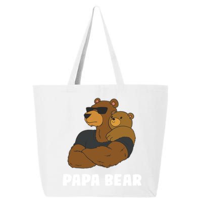 Papa Bear Father Daughter Son Papa Bear Gift 25L Jumbo Tote