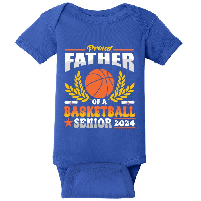 Proud Basketball Father Of A 2024 Senior Gift Baby Bodysuit