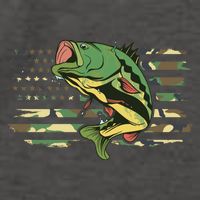 Patriotic Bass Fishing American Flag Fish Fisher Gift Vector Backpack