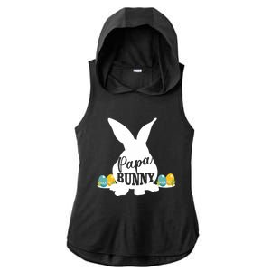 Papa Bunny Funny Matching Easter Gift Gift Ladies PosiCharge Tri-Blend Wicking Draft Hoodie Tank