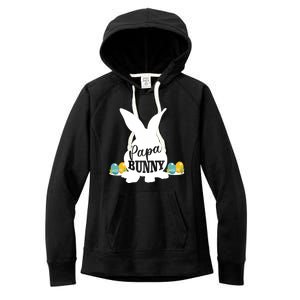 Papa Bunny Funny Matching Easter Gift Gift Women's Fleece Hoodie