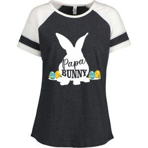 Papa Bunny Funny Matching Easter Gift Gift Enza Ladies Jersey Colorblock Tee