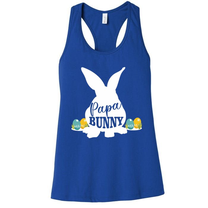 Papa Bunny Funny Matching Easter Gift Gift Women's Racerback Tank