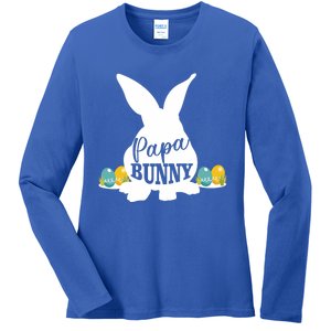 Papa Bunny Funny Matching Easter Gift Gift Ladies Long Sleeve Shirt