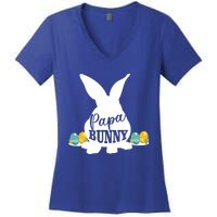 Papa Bunny Funny Matching Easter Gift Gift Women's V-Neck T-Shirt