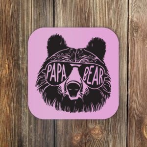 Papa Bear Fathers Day Gift Coaster