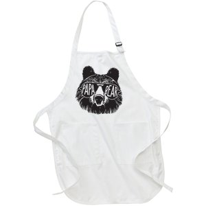 Papa Bear Fathers Day Gift Full-Length Apron With Pockets