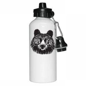 Papa Bear Fathers Day Gift Aluminum Water Bottle