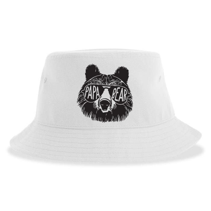 Papa Bear Fathers Day Gift Sustainable Bucket Hat