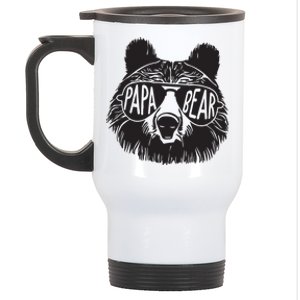 Papa Bear Fathers Day Gift Stainless Steel Travel Mug