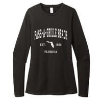 Passagrille Beach Florida Fl Vintage Athletic Womens CVC Long Sleeve Shirt