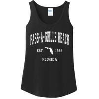 Passagrille Beach Florida Fl Vintage Athletic Ladies Essential Tank