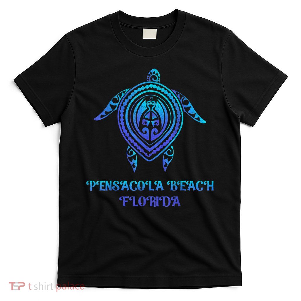 Pensacola Beach Florida Beach Souvenirs Sea Turtle Tribal T-Shirt