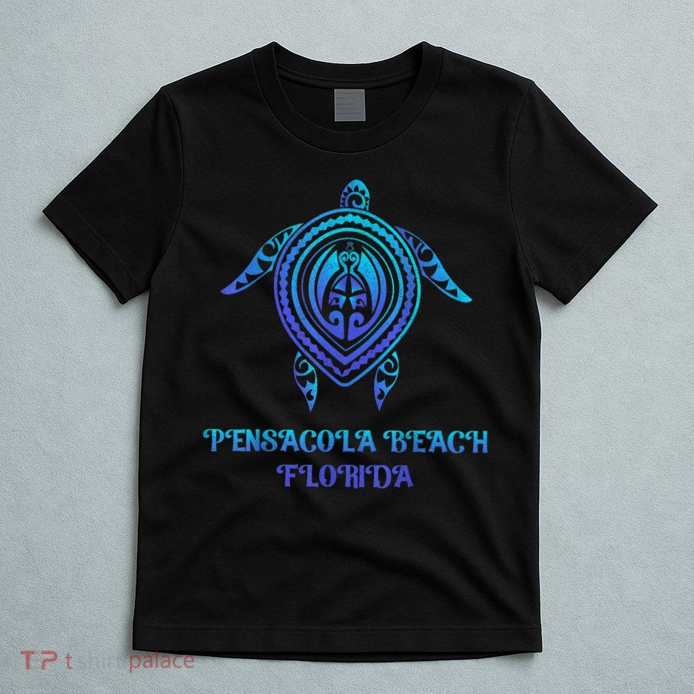 Pensacola Beach Florida Beach Souvenirs Sea Turtle Tribal T-Shirt