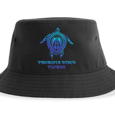 Pensacola Beach Florida Beach Souvenirs Sea Turtle Tribal Sustainable Bucket Hat