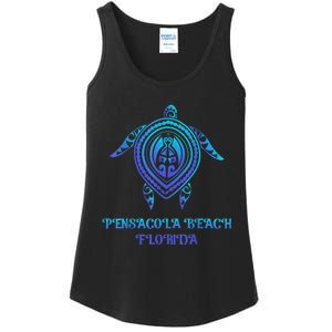 Pensacola Beach Florida Beach Souvenirs Sea Turtle Tribal Ladies Essential Tank