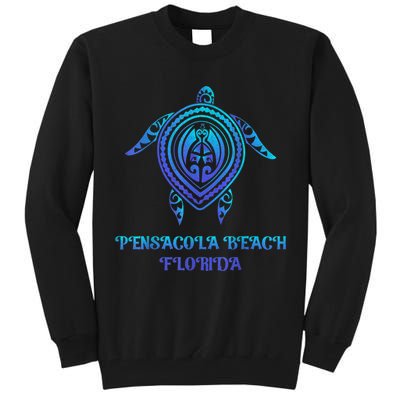 Pensacola Beach Florida Beach Souvenirs Sea Turtle Tribal Tall Sweatshirt